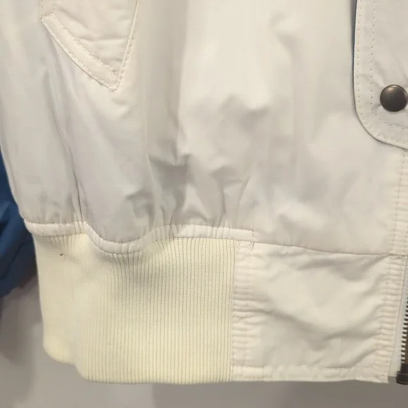 Vintage Members Only Jacket‎ size 46 White Blue 3 in 1 Convertible Vest - Picture 5 of 16